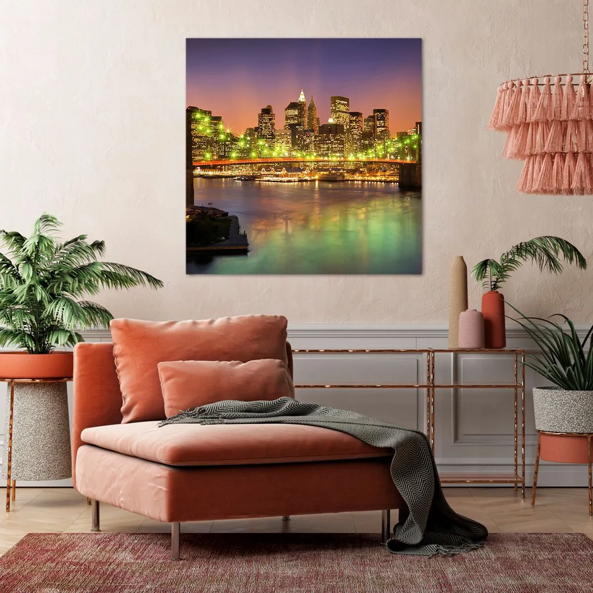 Cuadro sobre lienzo - Impresión de Imagen - Aquí la luz nunca se apaga - 40x40 cm