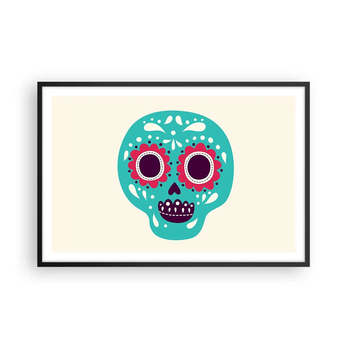 Póster en marco negro - La vida: diversión hasta la muerte - 91x61 cm