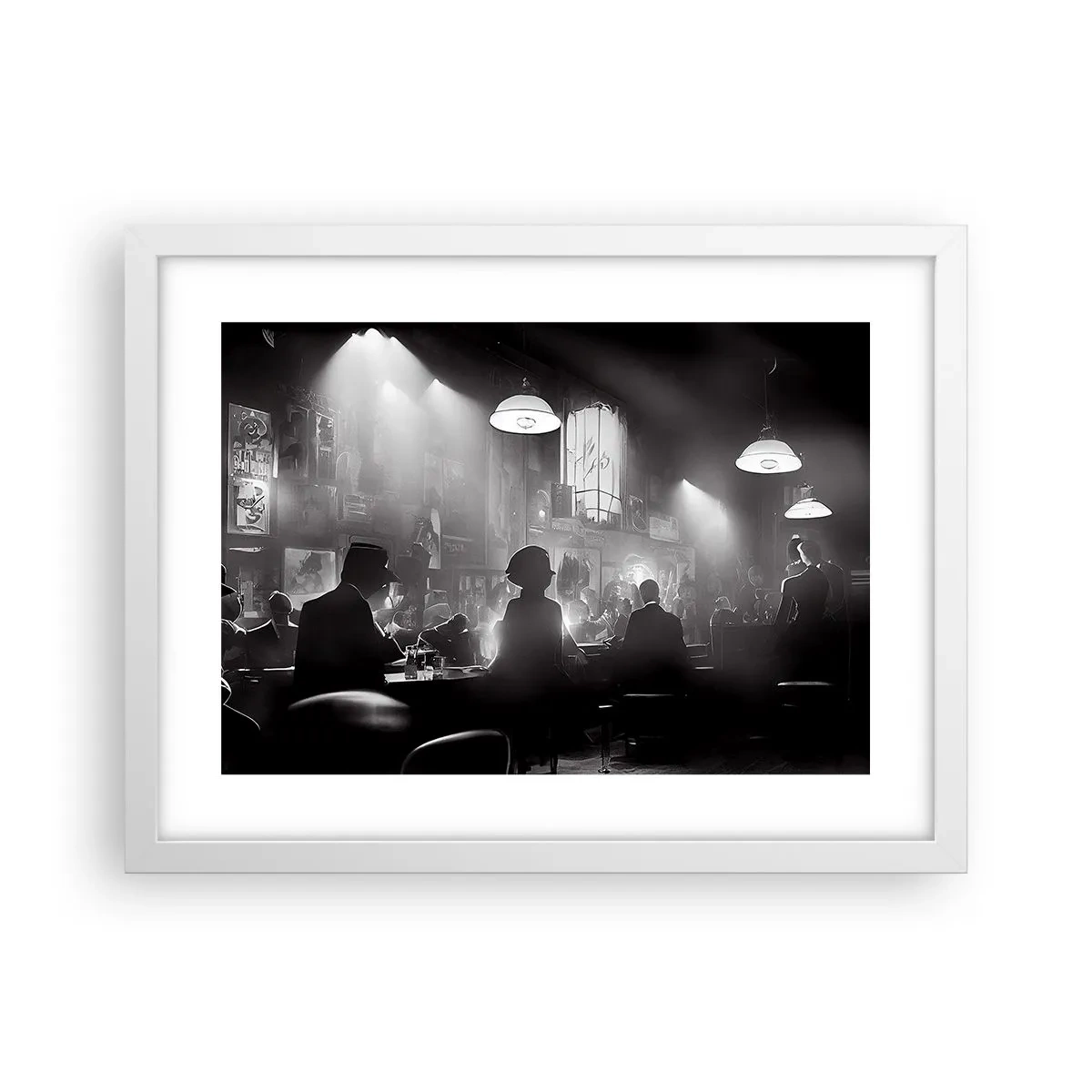 Póster en marco blanco - En clave de jazz - 40x30 cm