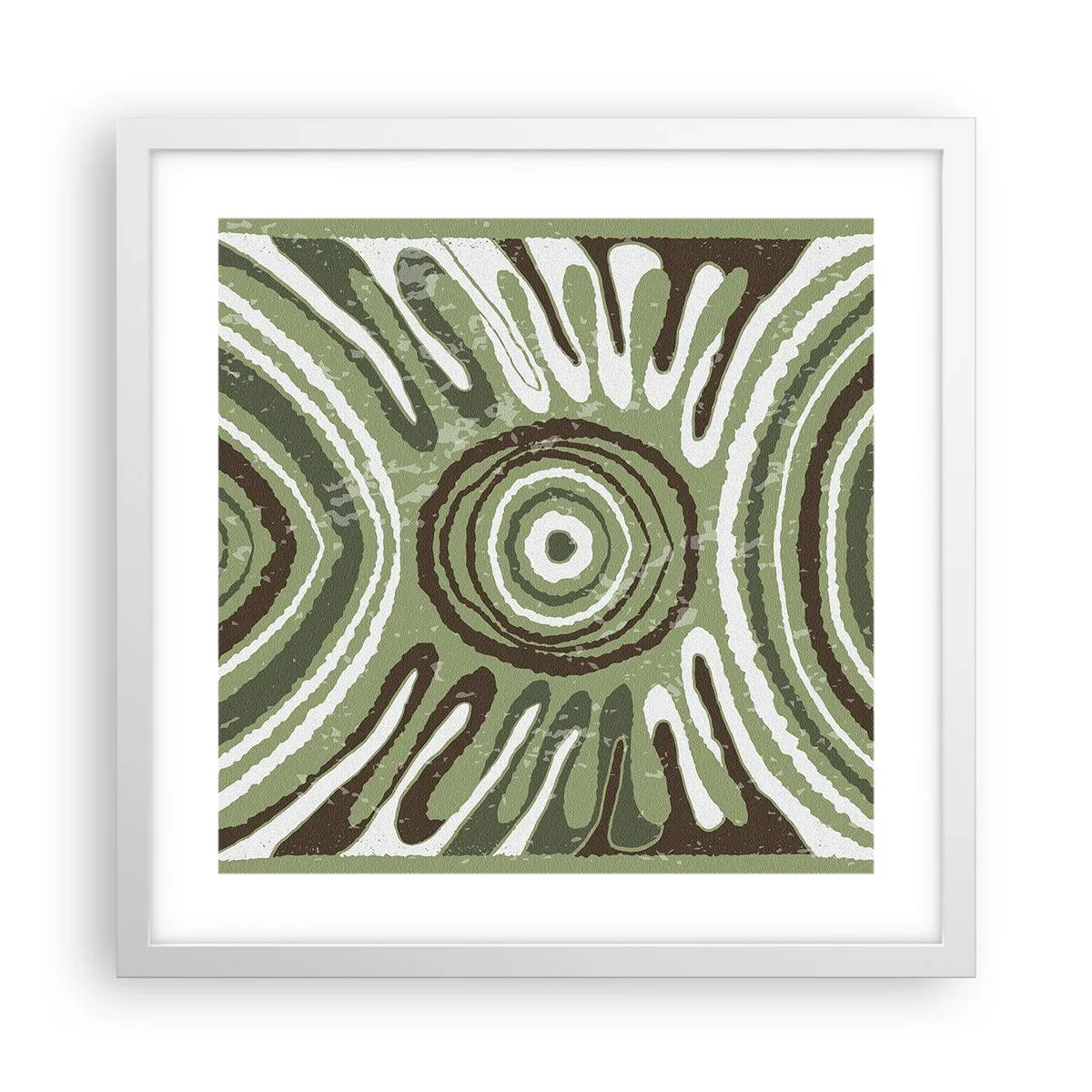 Póster en marco blanco - Explosión de emociones - 40x40 cm