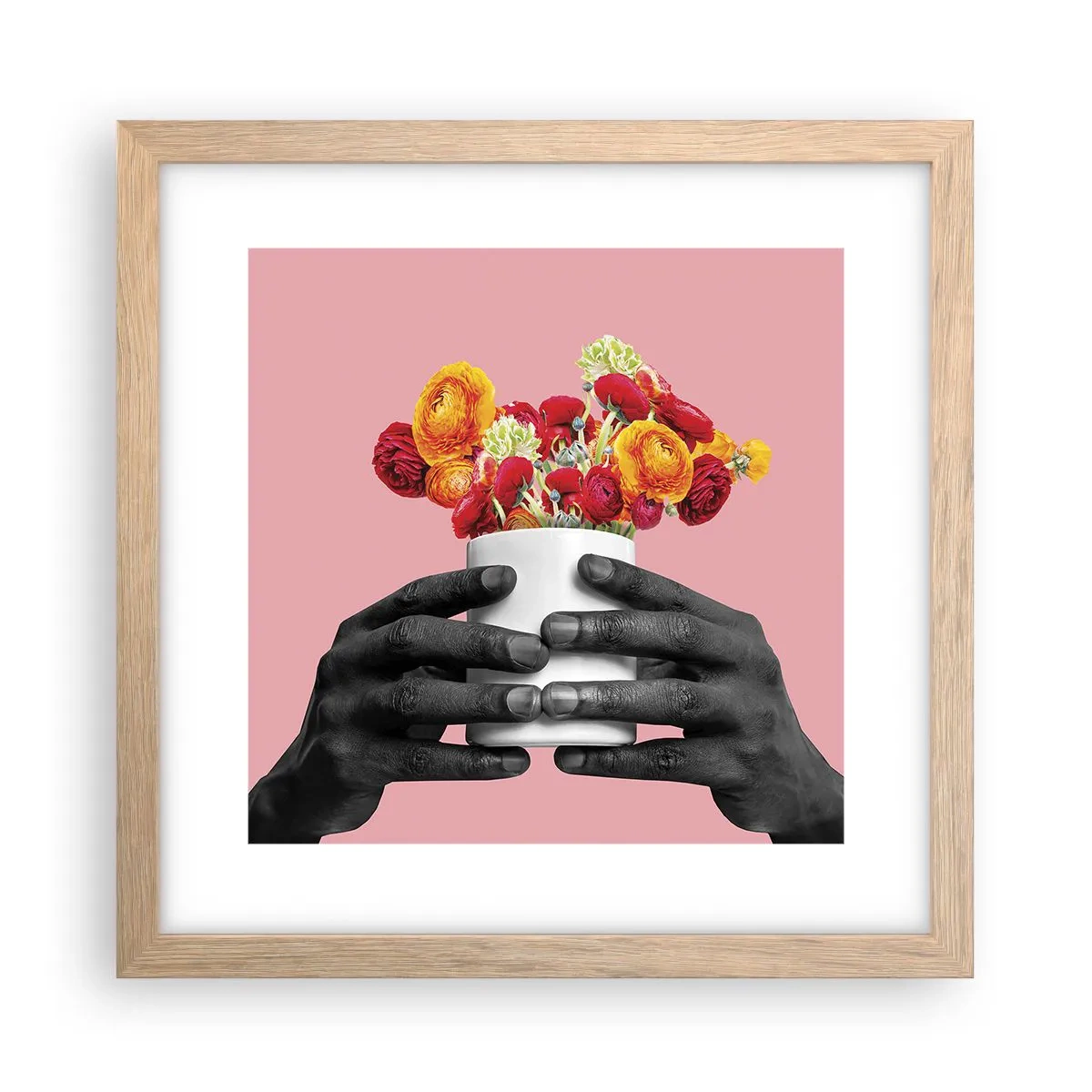 Póster en marco roble claro - La apoteosis de la vida - 30x30 cm