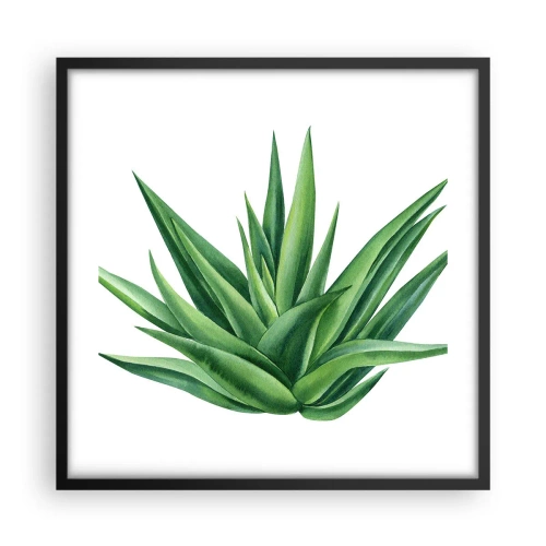 Póster en marco negro - Verde - fuerza - vida - 50x50 cm