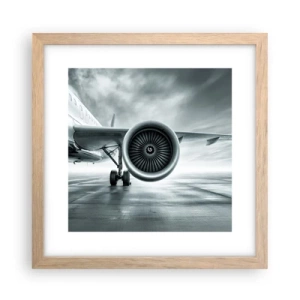 Póster en marco roble claro - Hay poder - 30x30 cm