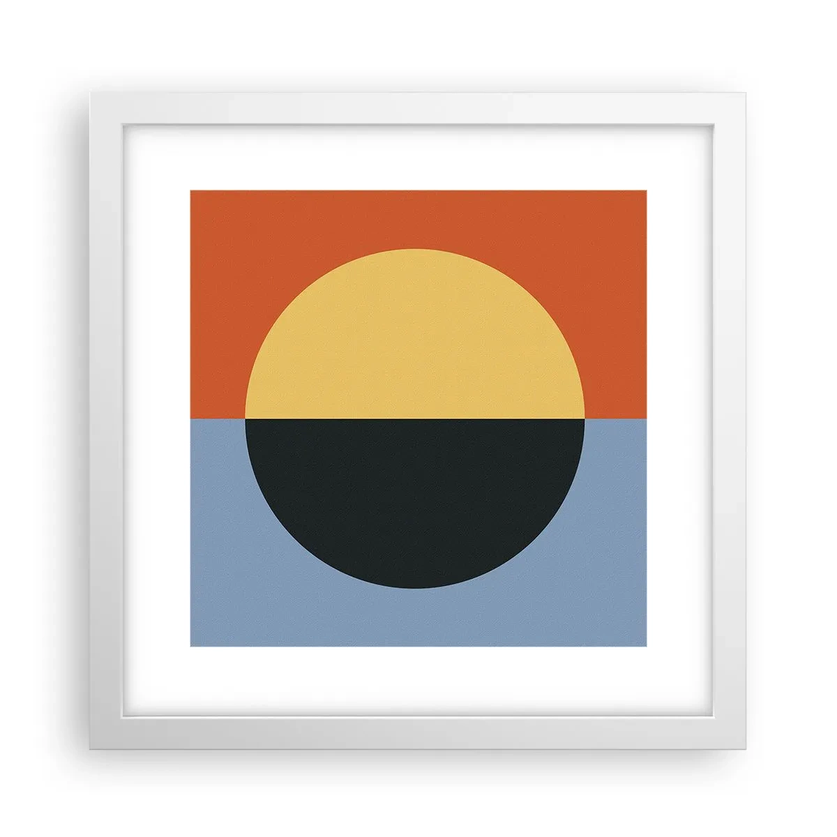 Póster en marco blanco - Una composición de calidez y frescura - 30x30 cm