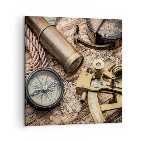Cuadro sobre lienzo - Impresión de Imagen - Establecer un rumbo - 50x50 cm