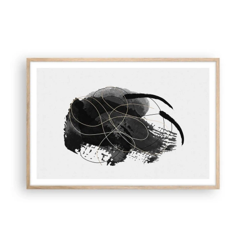 Póster en marco roble claro - Salió de la negrura - 91x61 cm