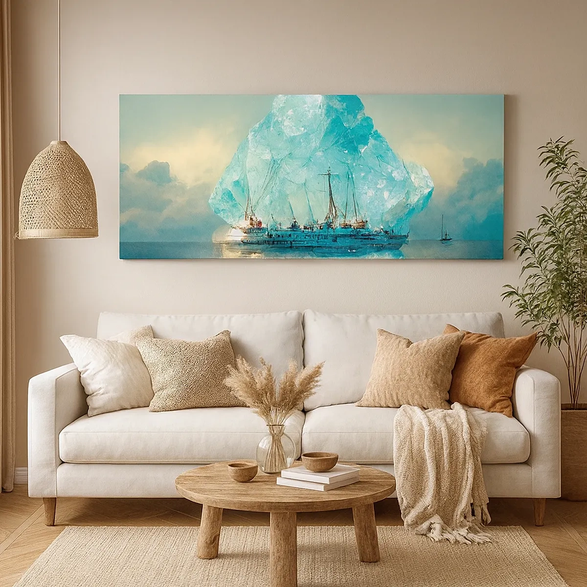 Cuadro sobre lienzo - Impresión de Imagen - Diamante ártico - 30x30 cm