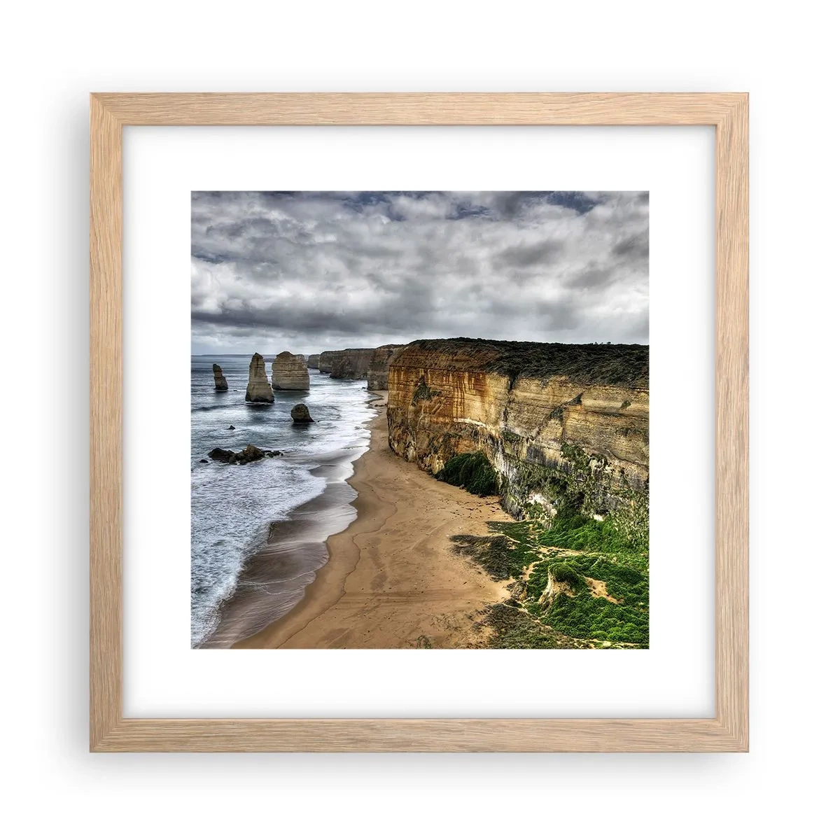 Póster en marco roble claro - Belleza en bruto - 30x30 cm