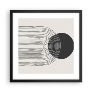 Póster en marco negro - Temblor y certeza - 40x40 cm