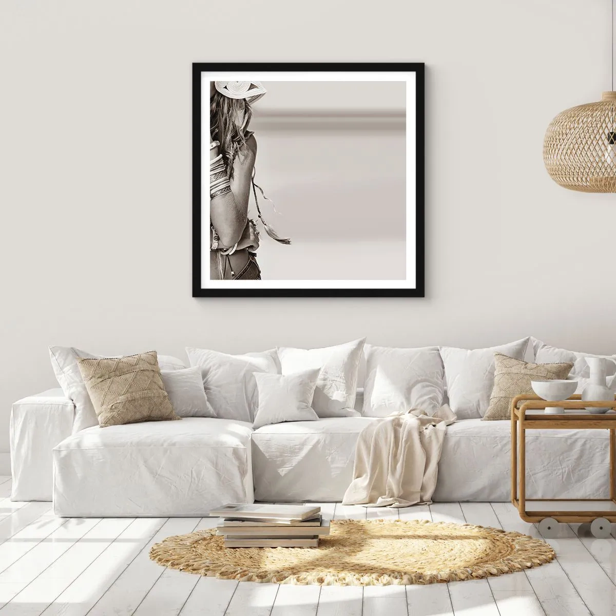 Póster en marco negro - Libertad natural - 50x50 cm