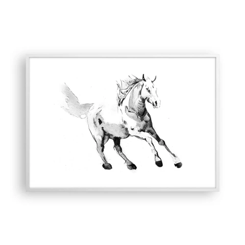 Póster en marco blanco - Alma indómita - 100x70 cm