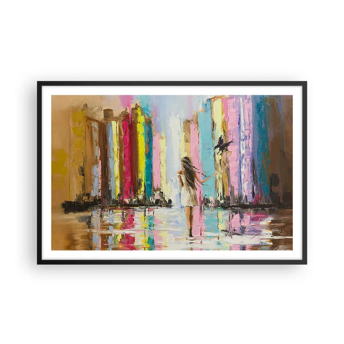 Póster en marco negro - Sígueme - 91x61 cm