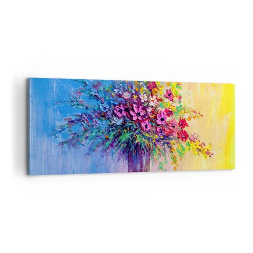 Cuadro sobre lienzo - Impresión de Imagen - El regalo de un prado de verano - 100x40 cm