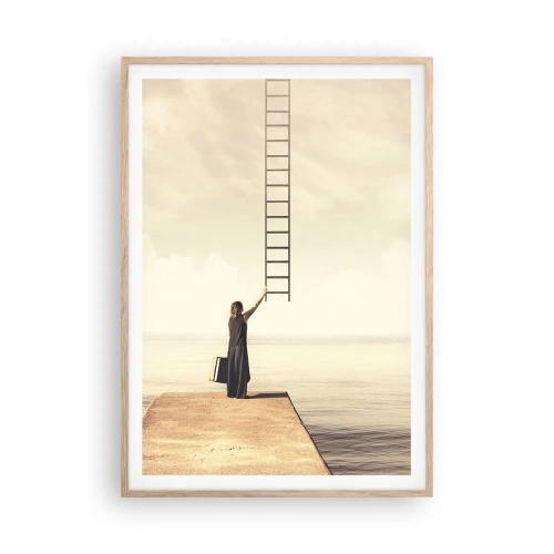 Póster en marco roble claro - Un viaje mágico - 70x100 cm