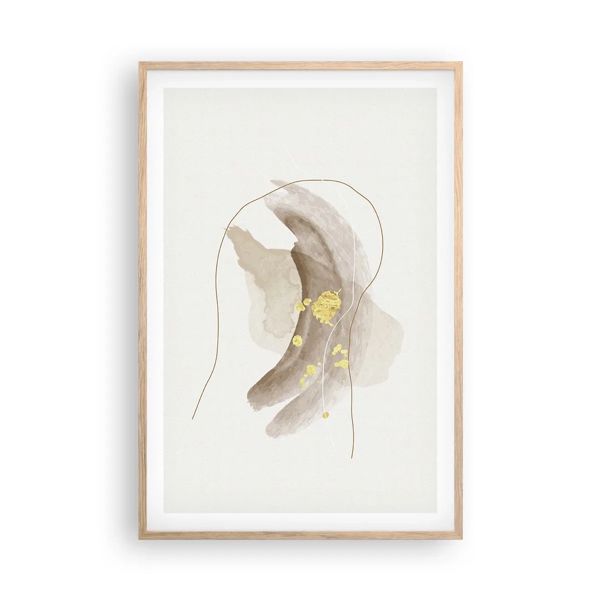 Póster en marco roble claro - Encontrado en el espacio - 61x91 cm