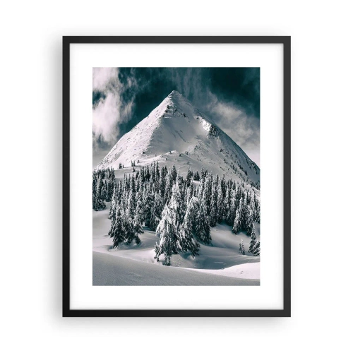 Póster en marco negro - Tierra de nieve y hielo - 40x50 cm