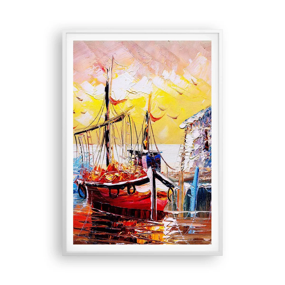 Póster en marco blanco - Feliz regreso - 70x100 cm