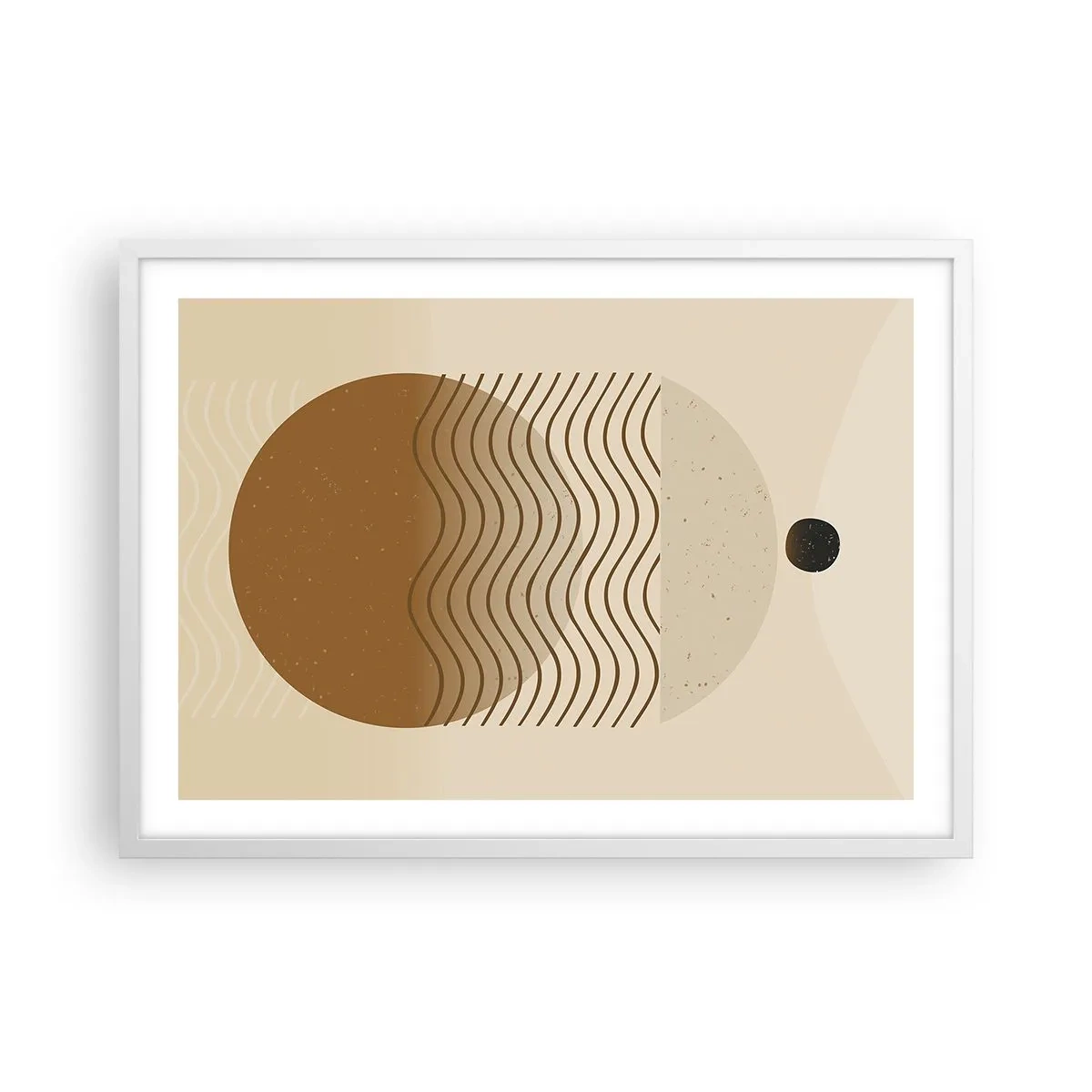 Póster en marco blanco - Sobre el origen de las figuras geométricas - 70x50 cm