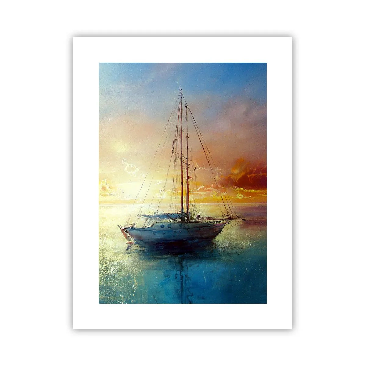 Póster - En una bahía dorada - 30x40 cm