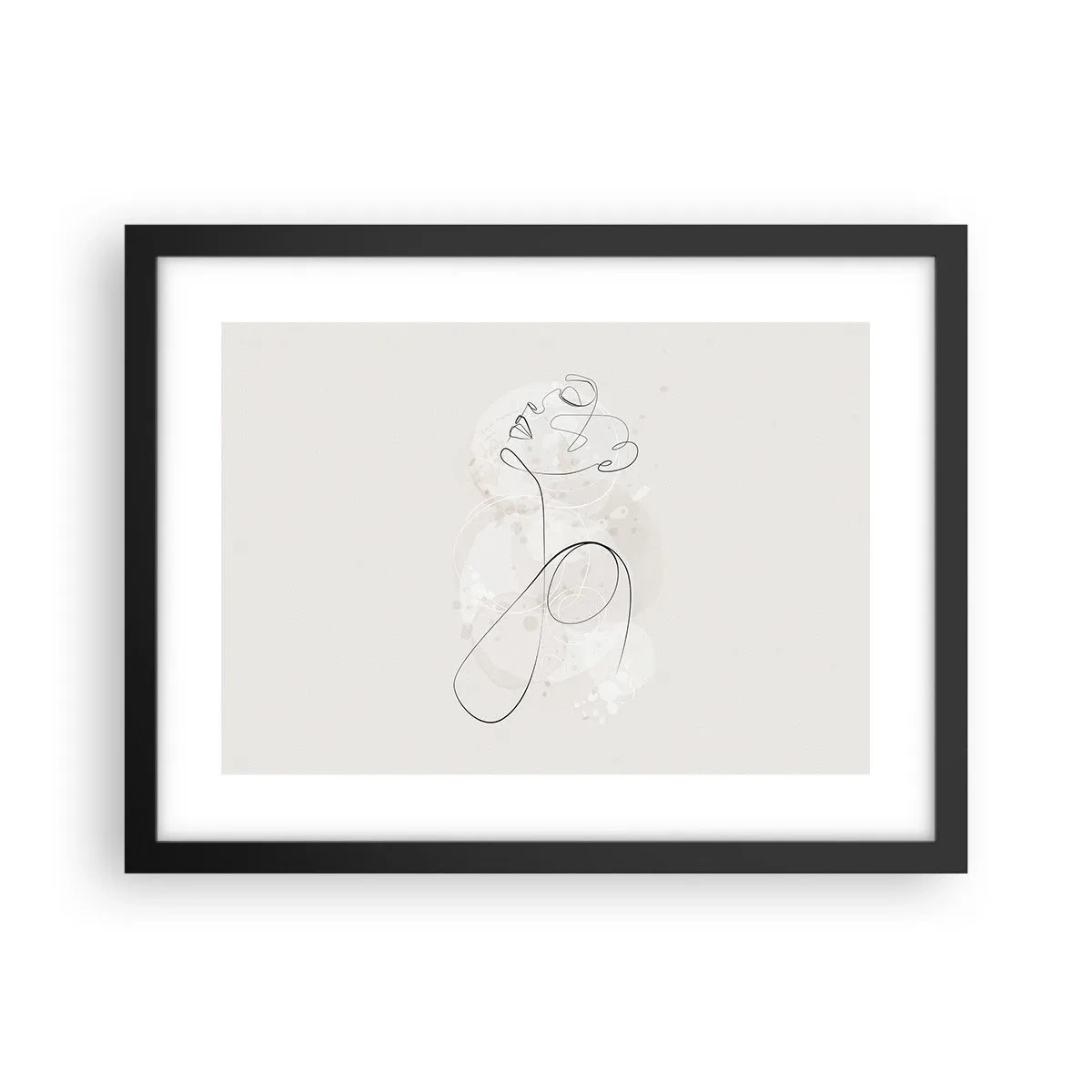 Póster en marco negro - La espiral de la belleza - 40x30 cm