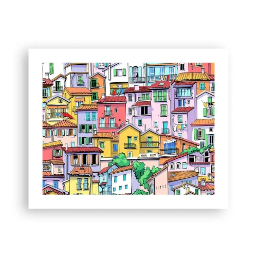Póster - Ciudad alegre - 50x40 cm