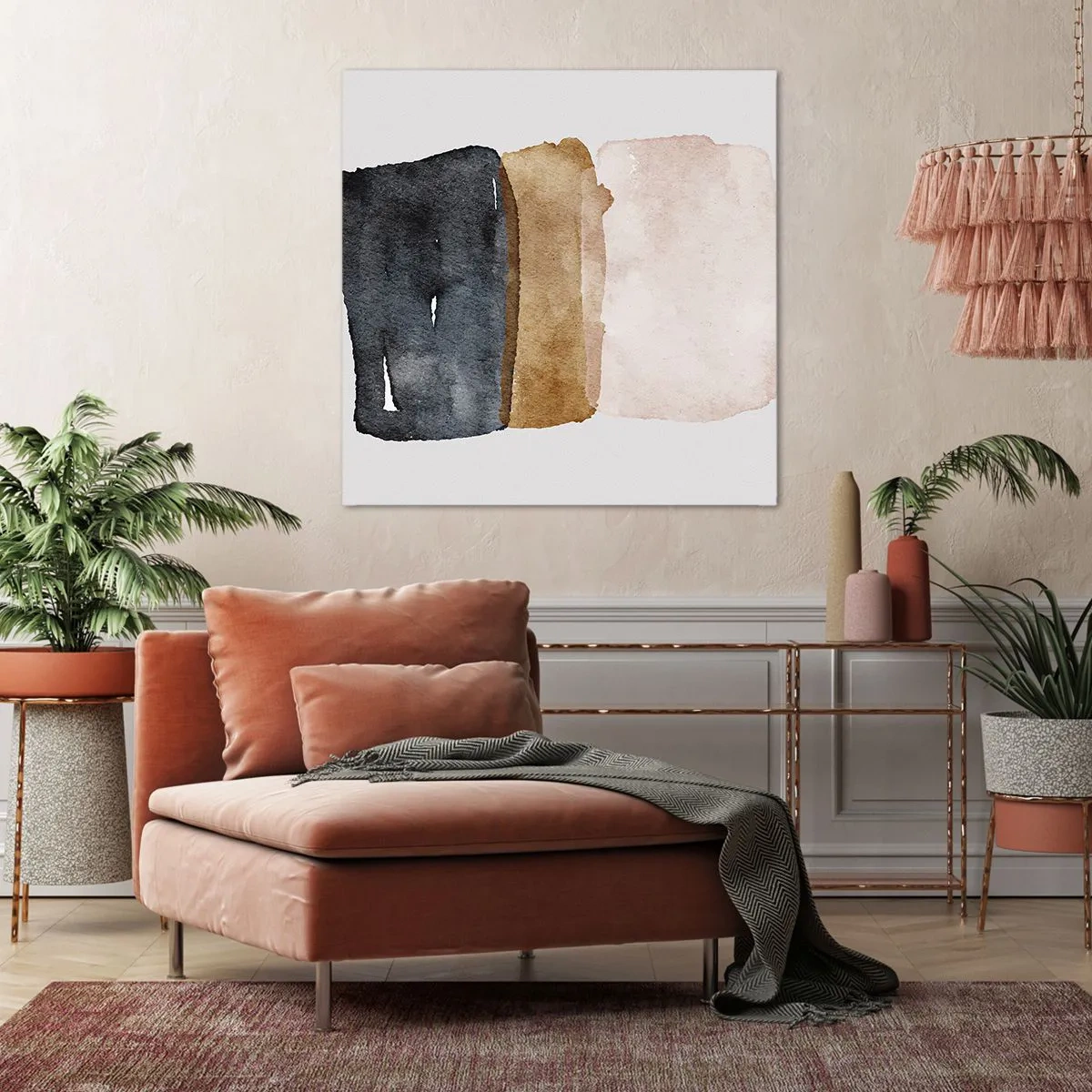 Cuadro sobre lienzo - Impresión de Imagen - Una composición de colores tierra - 70x70 cm