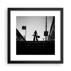 Póster en marco negro - Paseo urbano - 30x30 cm
