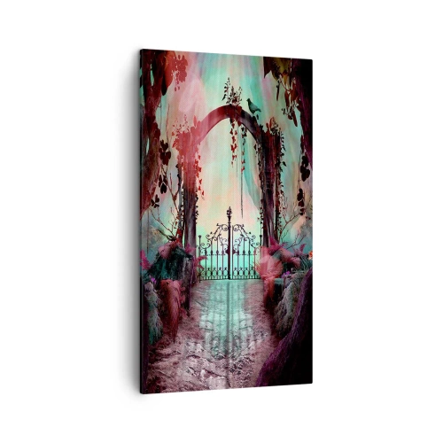 Cuadro sobre lienzo - Impresión de Imagen - Jardín secreto - 45x80 cm