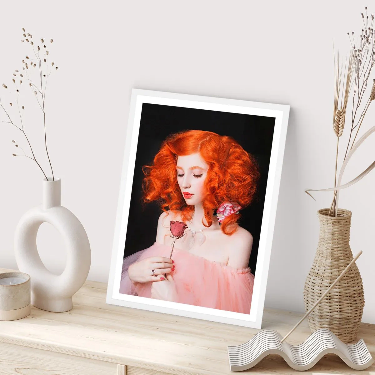 Póster en marco blanco - En estilo barroco - 61x91 cm