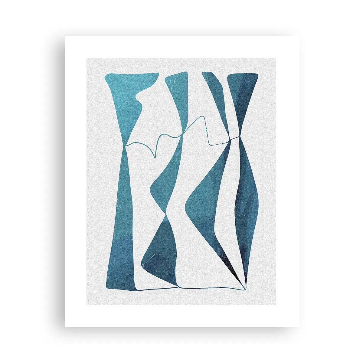 Póster - Abstracción: un compuesto turquesa - 40x50 cm