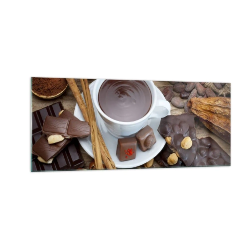 Cuadro sobre vidrio - Impresiones sobre Vidrio - Chocolate de ensueño - 100x40 cm