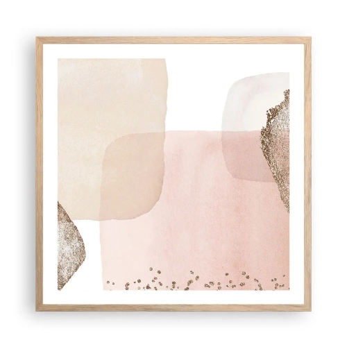 Póster en marco roble claro - Una mirada a través del color - 60x60 cm