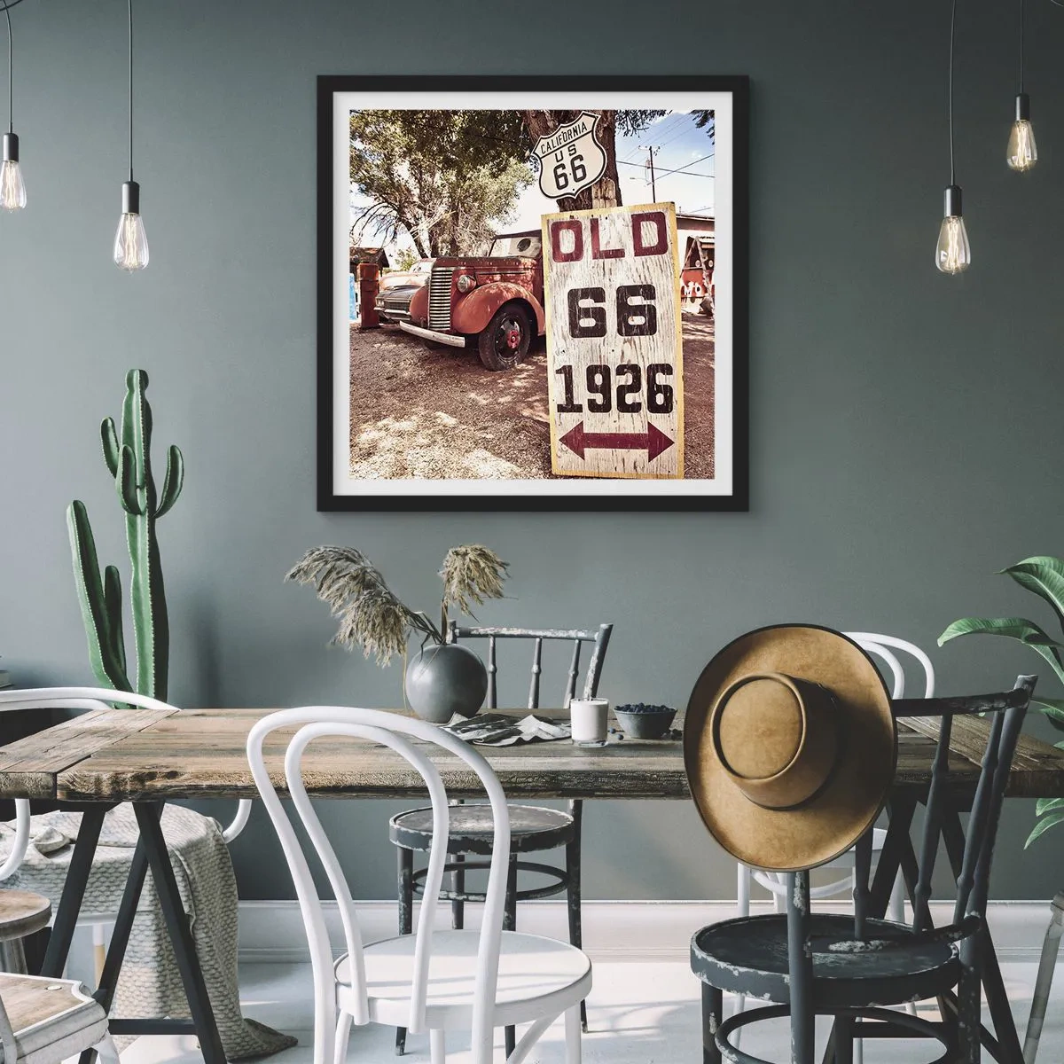 Póster en marco negro - Una leyenda de la América profunda - 40x40 cm