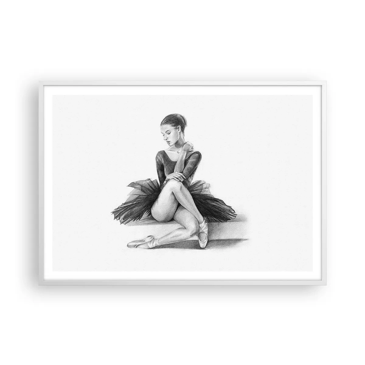 Póster en marco blanco - Amante de la danza - 100x70 cm