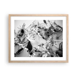 Póster en marco roble claro - Un no ramo de flores - 50x40 cm