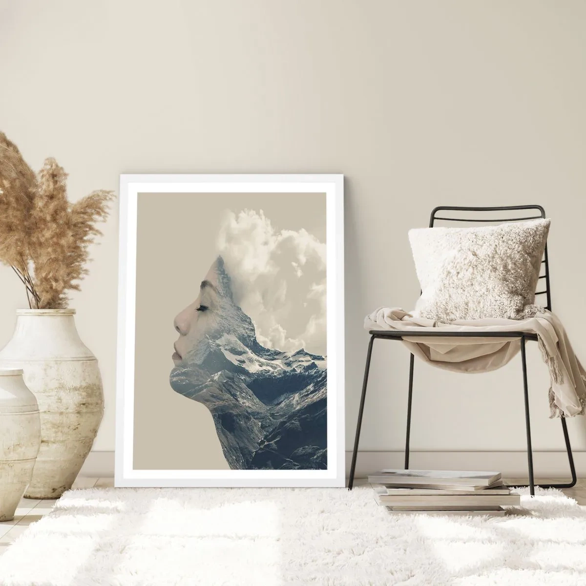 Póster en marco blanco - La belleza de los elementos - 70x100 cm