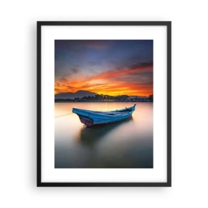 Póster en marco negro - Se avecina una buena noche - 40x50 cm