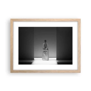 Póster en marco roble claro - Sencillez refinada - 40x30 cm