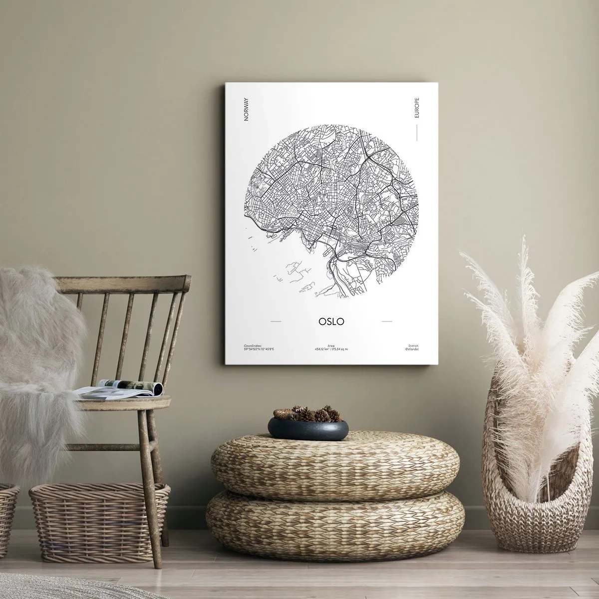 Cuadro sobre lienzo - Impresión de Imagen - Anatomía de Oslo - 45x80 cm