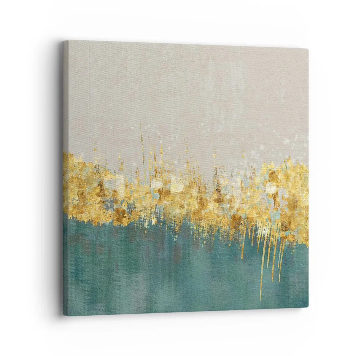 Cuadro sobre lienzo - Impresión de Imagen - La frontera dorada - 30x30 cm