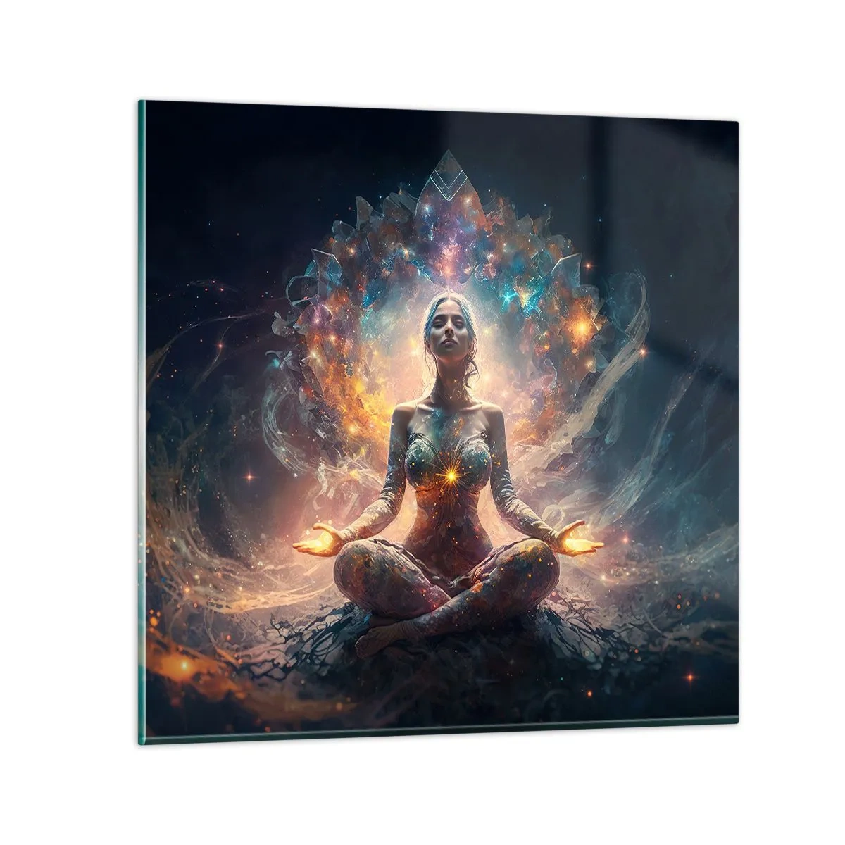 Cuadro sobre vidrio - Impresiones sobre Vidrio - Flujo de buena energía - 40x40 cm