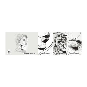 Muestra De Fotomural Standard Eco - Retrato de ensueño - Mujer, Retrato, Línea - 100x30 cm
