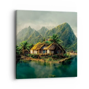 Cuadro sobre lienzo - Impresión de Imagen - Paraíso tropical - 40x40 cm