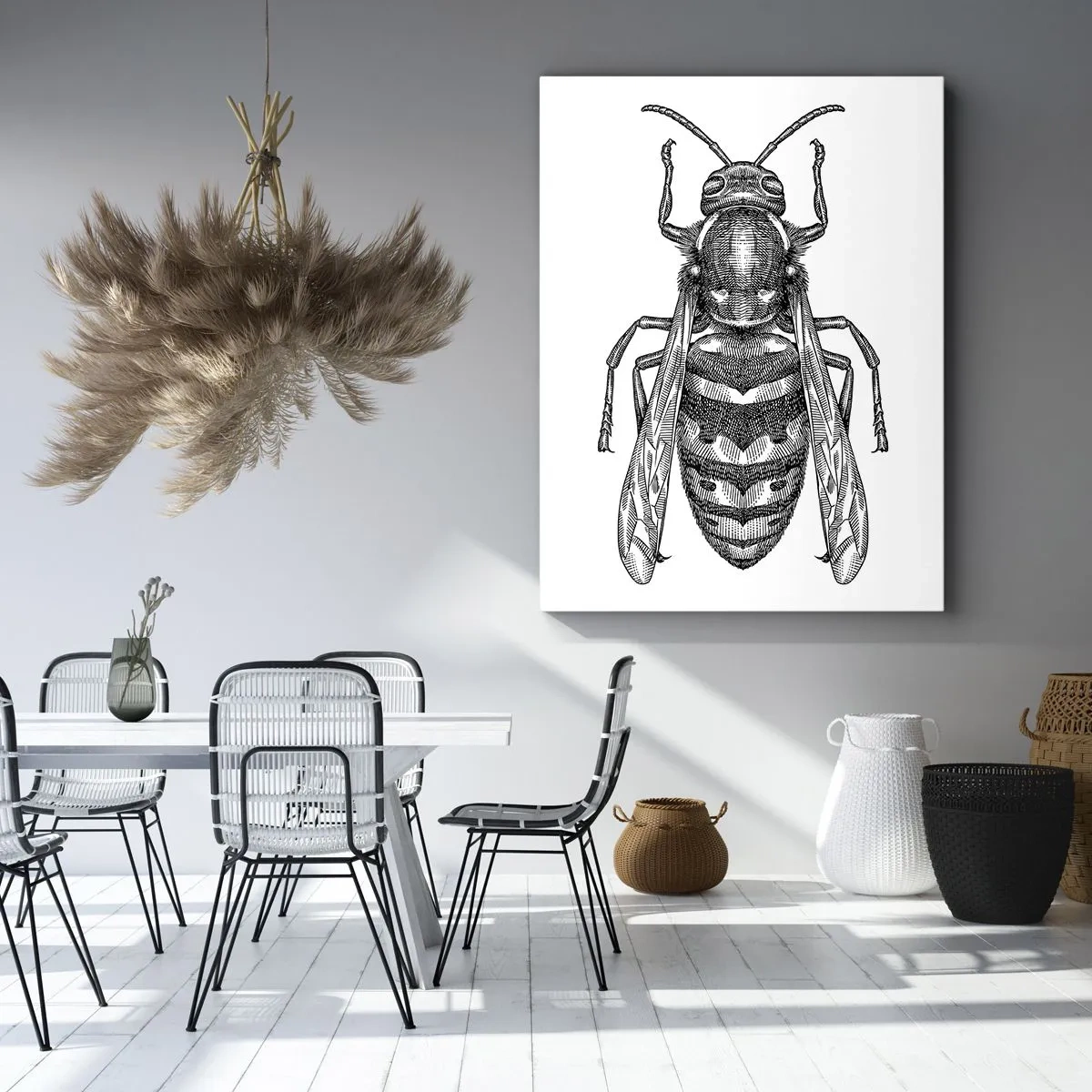Cuadro sobre lienzo - Impresión de Imagen - Desde un planeta de insectos - 45x80 cm