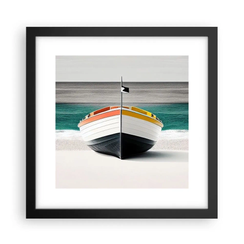 Póster en marco negro - En su lugar exacto - 30x30 cm
