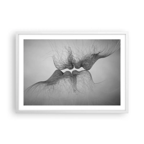 Póster en marco blanco - Beso del viento - 70x50 cm