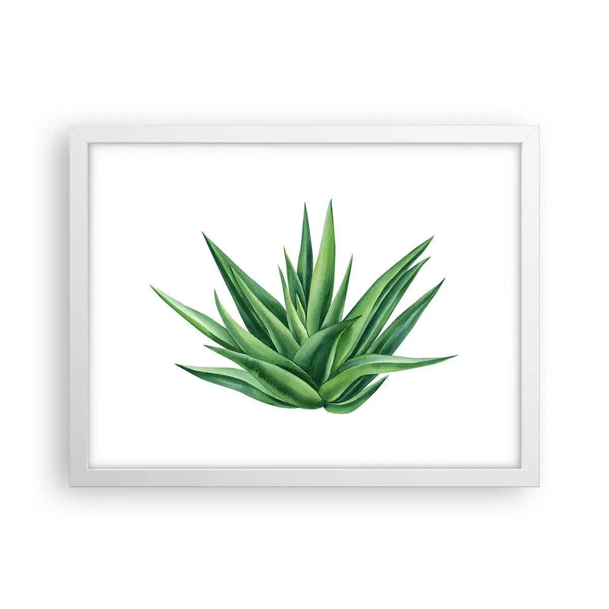 Póster en marco blanco - Verde - fuerza - vida - 40x30 cm