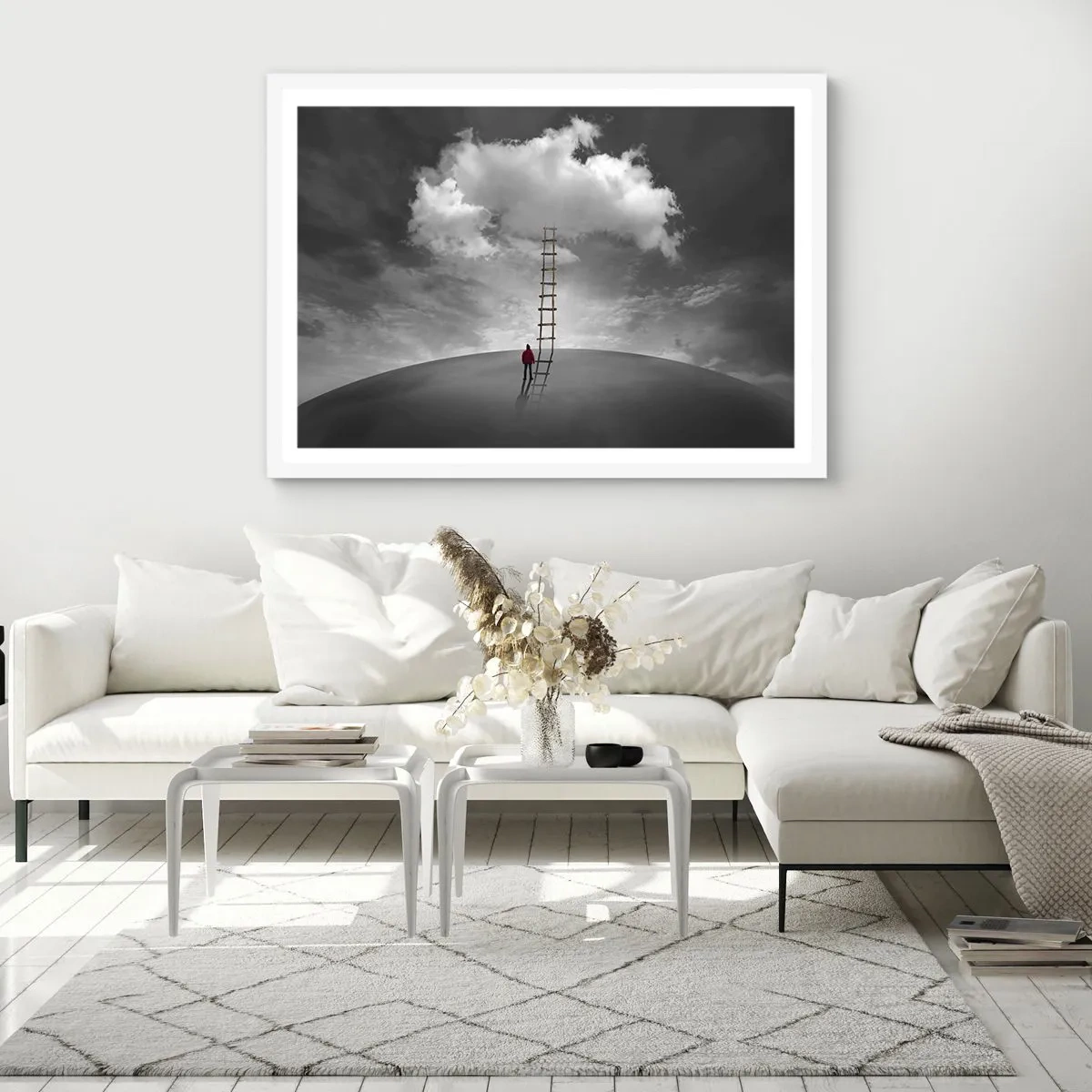 Póster en marco blanco - Todo es posible - 50x40 cm