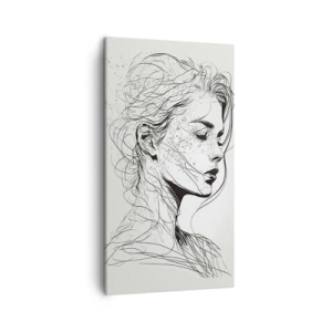 Cuadro sobre lienzo - Impresión de Imagen - Retrato de ensueño - 45x80 cm
