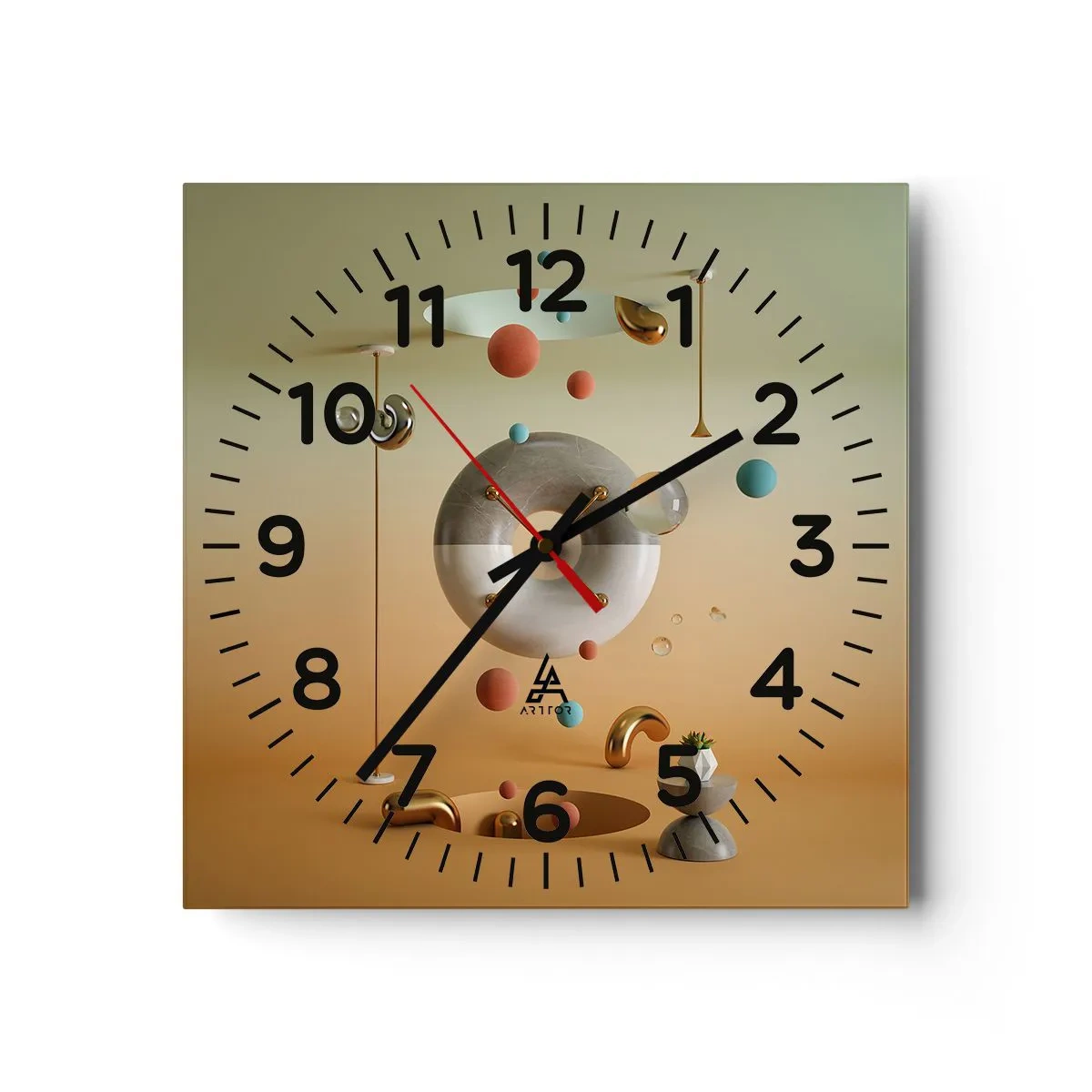 Reloj de pared - Reloj de vidrio - Todo puede suceder - 40x40 cm